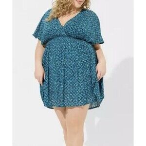 Torrid Womens Cover-Up Mermaid-Scale Dress Size 4 (4X)